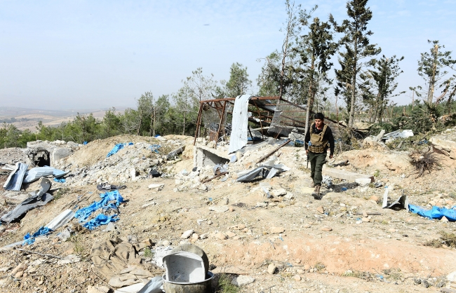 Teröristlerden temizlenen Bafelyon Dağı'ndaki terör kampları görüntülendi